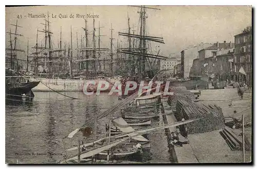 Ansichtskarte AK Marseille Le Quai de Rive Neuve Bateaux