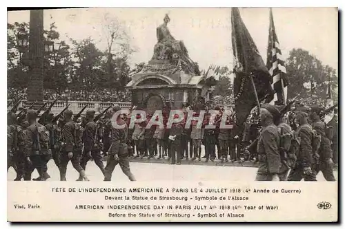 Ansichtskarte AK Fete de l'Independance Americaine a Paris le 4 Juillet 1918