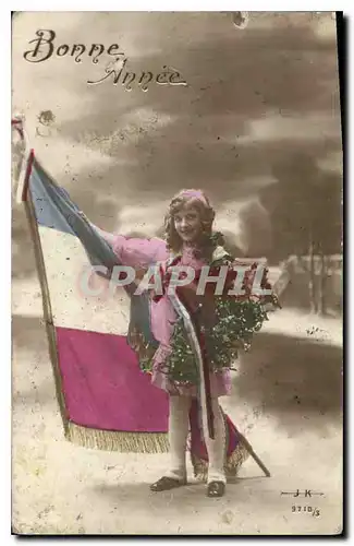 Cartes postales Bonne Annee Drapeau Enfant