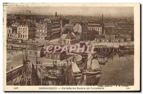 Ansichtskarte AK Dunkerque Entree du Bassin du Commerce Bateaux