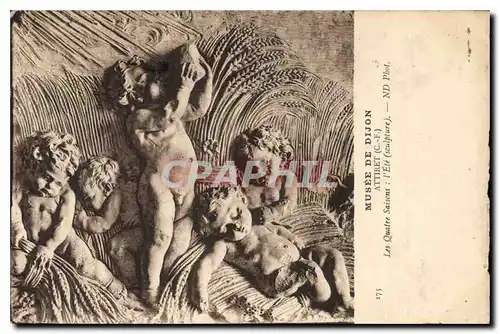 Cartes postales Musee de Dijon Attiret CF Les Quatre Saisons l'Ete sculpture