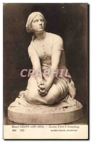 Cartes postales Henri Chapu 1833 1891 Jeanne d'Arc a Domremy Musee Conde Chantilly