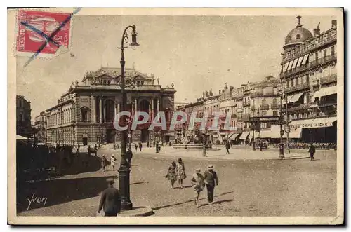 Cartes postales Montpellier Herault Place de la Comedie Le Theatre