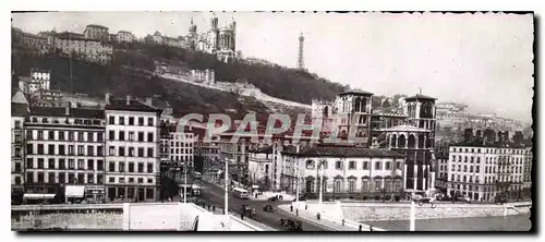 Ansichtskarte AK Le Pont Tilsitt sur la Saone Saint Jean et la Colline de Fourviere Lyon