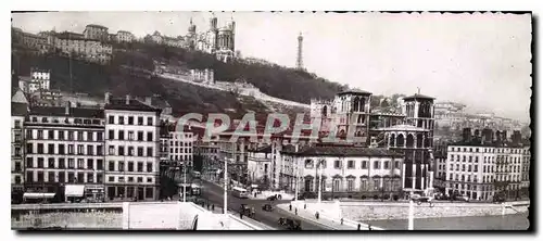 Cartes postales Le Pont Tilsitt sur la Saone Saint Jean et la Colline de Fourviere Lyon