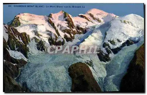 Cartes postales Chamonix Mont Blanc Le Mont Blanc vue du Brevent