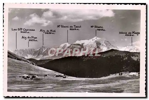 Ansichtskarte AK Col des Aravis et la Chaine du Mont Blanc