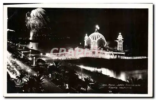 Cartes postales Nice Jetee Promenade Feerie Nocturne