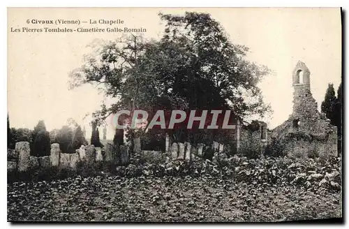 Cartes postales Civaux Vienne La Chapelle Les Pierres Tombales Cimetiere Gallo Romain