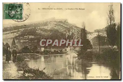 Cartes postales Besancon les Bains Le Doubs a l'Ile Malpas