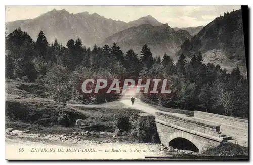 Ansichtskarte AK Environs du Mont Dore La Route et le Puy de Sancy