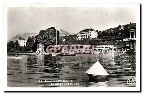 Cartes postales Evian les Bains La Plage vue du Lac