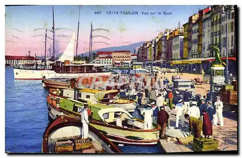 Cartes postales Toulon Vue sur le Quai