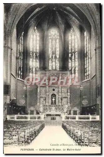 Cartes postales Perpignan Cathedrale St Jean Le Maitre Autel