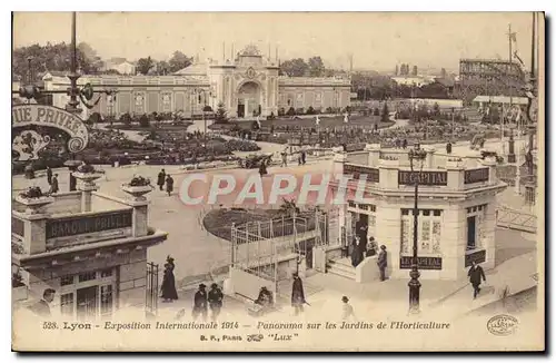 Cartes postales Lyon Exposition Internationale Panorama sur les Jardins de l'Horticulture