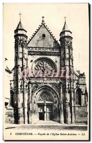 Cartes postales Compiegne Facade de l'Eglise Saint Antoine