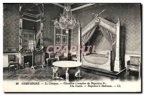 Ansichtskarte AK Compiegne Le Chateau Chambre a Coucher de Napoleon 1er