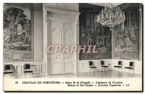 Ansichtskarte AK Chateau de Compiegne Salon de la Chapelle Tapisserie de Coriolan