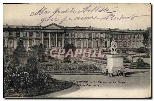 Cartes postales Compiegne le chateau la Facade cote du Parc