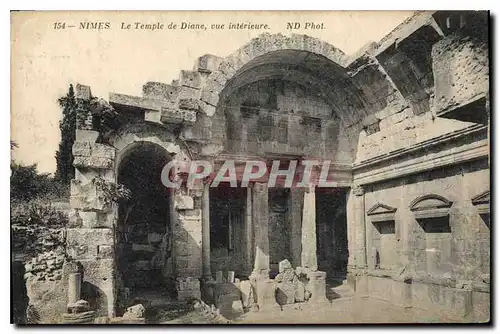 Cartes postales Nimes le Temple de Diane vue interieure
