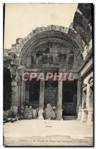 Cartes postales Nimes le Temple de Diane vue interieure