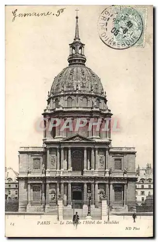 Cartes postales Paris le Dome de l'hotel des Invalides