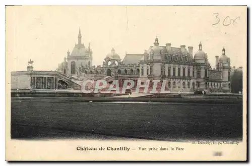 Ansichtskarte AK Chateau de Chantilly vue prise dans le Parc