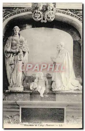 Cartes postales Amiens la Cathedrale Monument de l'Ange Pleureur