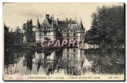 Cartes postales Azay le Rideau Indre et Loire Chateau National XVI siecle