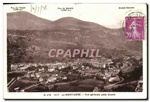 Cartes postales Le Mont Dore vue generale Cote Ouest