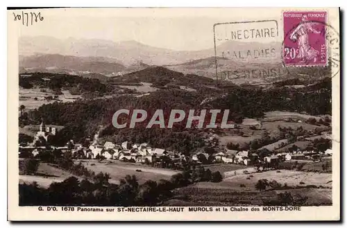 Ansichtskarte AK Panorama sur St Nectaire le Haut Murols et la Chaine des Monts Dore