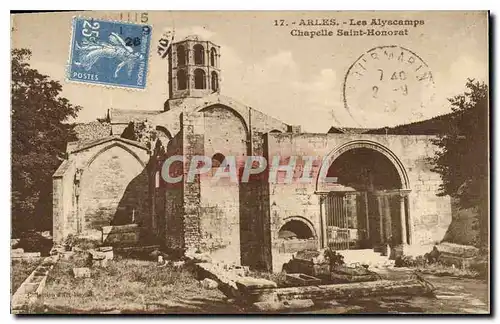 Cartes postales Arles les Alyscamps Chapelle Saint Honorat