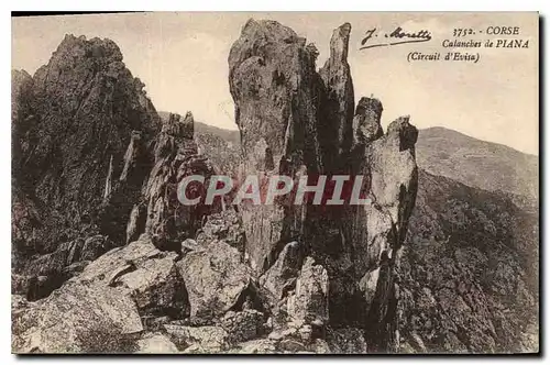 Cartes postales Corse Calanches de Piana Circuit d'Evisa