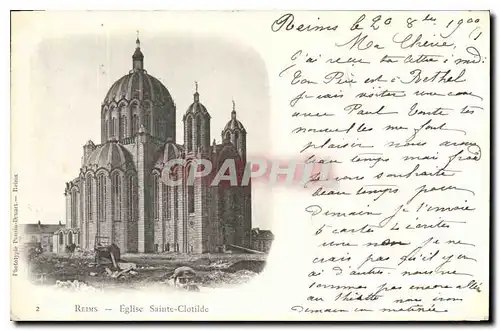 Cartes postales Reims Eglise Sainte Clotillde