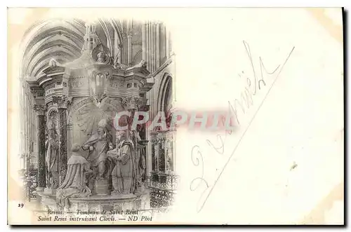 Cartes postales Reims Tombeau de Saint Remi Saint Remi instruisant Clovis