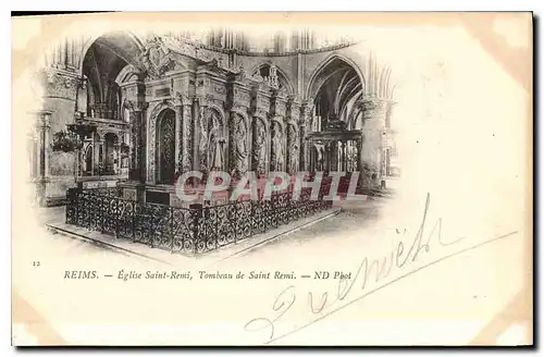 Ansichtskarte AK Reims Eglise Saint Remi Tombeau de Saint Remi