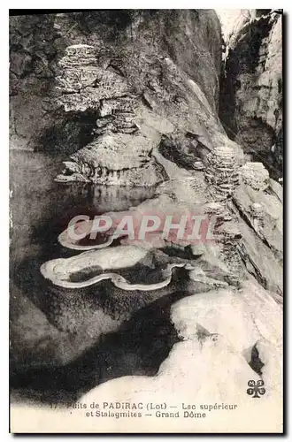 Ansichtskarte AK Puits de Padirac Lot Lac Superieur et Stalagmites Grand Dome