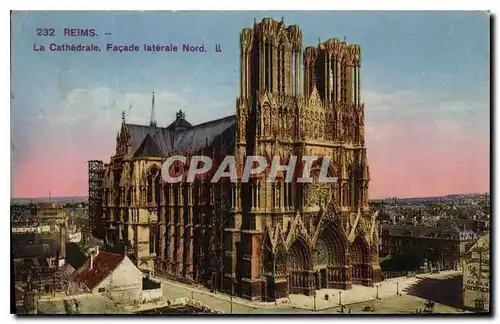Ansichtskarte AK Reims la Cathedrale Facade laterale Nord