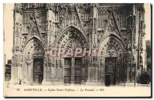 Cartes postales Abbeville Eglise Saint Vulfran le Portail