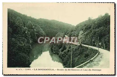 Cartes postales La Bourboule Route de St Sauves et Lac du Barrage