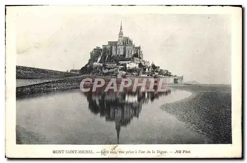 Cartes postales Mont Saint Michel Cote Sud vue prise a l'est de la Digue