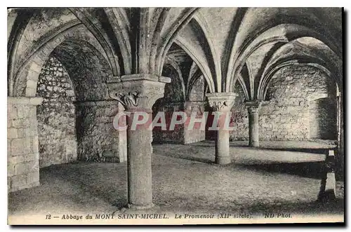 Cartes postales Abbaye du Mont Saint Michel le Promenoir XII siecle