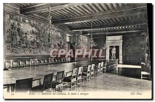 Cartes postales Pau interieur du chateau la Salle a manger