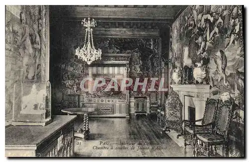 Ansichtskarte AK Pau interieur de chateau chambre a coucher de Jeanne d'Albert