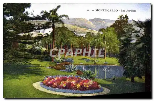 Cartes postales Monte Carlo les Jardins