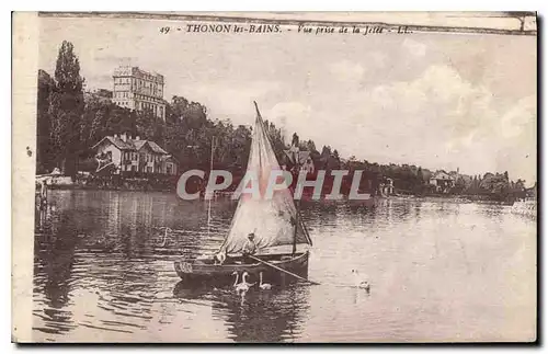 Cartes postales Thonon les Bain vue prise de la jetee