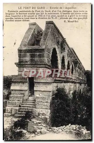Cartes postales Le Pont du Gard Entree de l'Aqueduc
