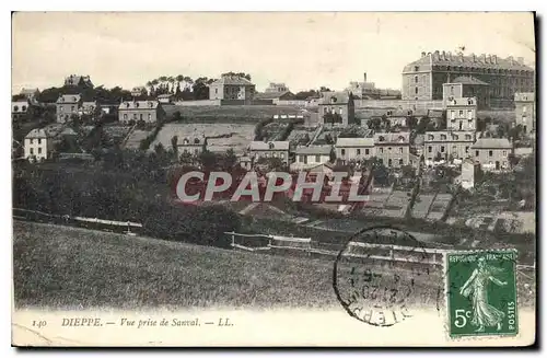 Cartes postales Dieppe vue prise de Sanval