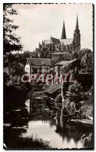 Ansichtskarte AK En Beauce Chartres Eure et Loir Bords de l'Eure et la Cathedrale