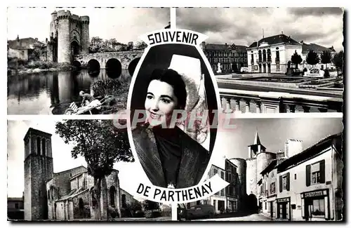 Cartes postales Parthenay tour Saint Jacques place du Drapeau Eglise Sainte Croix tour de l'Horloge